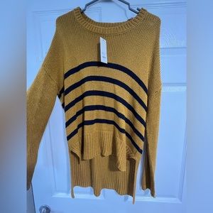 Medium Mustard & Navy Boutique Sweater Top